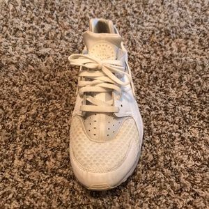 Nike Air Huarache, all white, size 10.5